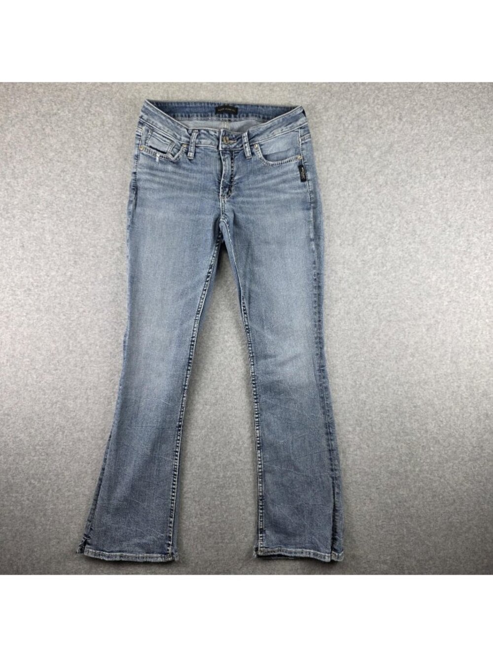 Silver Jeans Elyse Bootcut Jeans Womens 26x31 Light Wash Stretch Denim Mid Rise